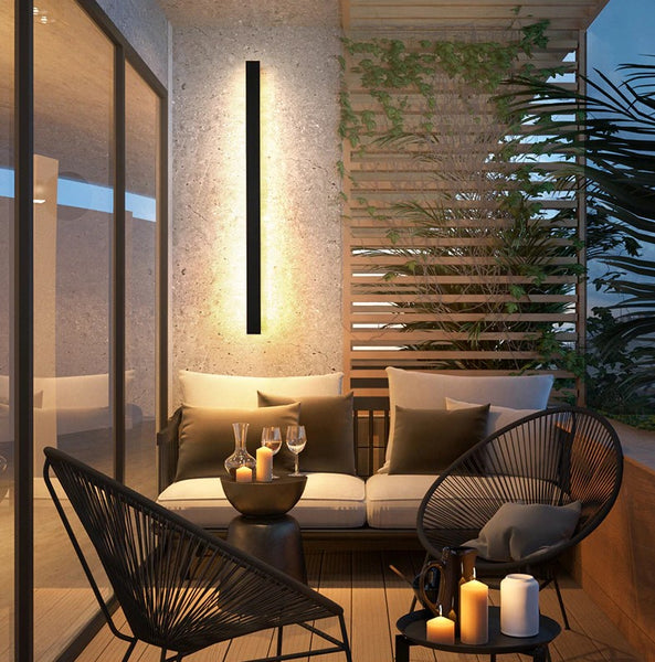 Lights of Scandinavia - Funkis - Funkis - IP65 Waterproof outdoor LED wall light. Black frosted aluminum surface and bright powerful LED source. Dimmable version comes with a remote control to adjust brightness and color temperature.