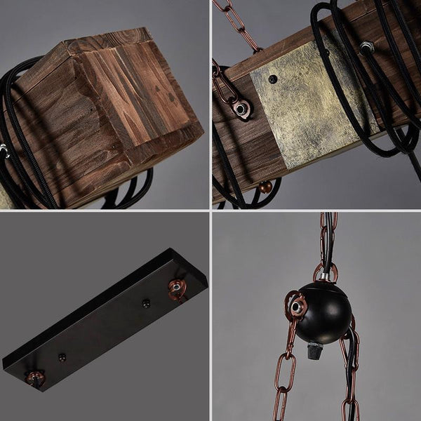 Lights of Scandinavia - Loft Bar - Loft wood industrial vintage pendant light for restaurant bedroom bar living room retro wooden hanging lamp lighting suspension Please pay attention to the below: 1.Considering safe shipping,some of the lamps are not full assembled. But all are very easy to assemble it by yourself,any problem please contacu us 2. Some of lamps are with Workmanship defects,as it is made of machine. Perfectionist pls think well before ordering. Material: Wood+Metal E27 bulb socket Voltage: AC90-260V Application: Living