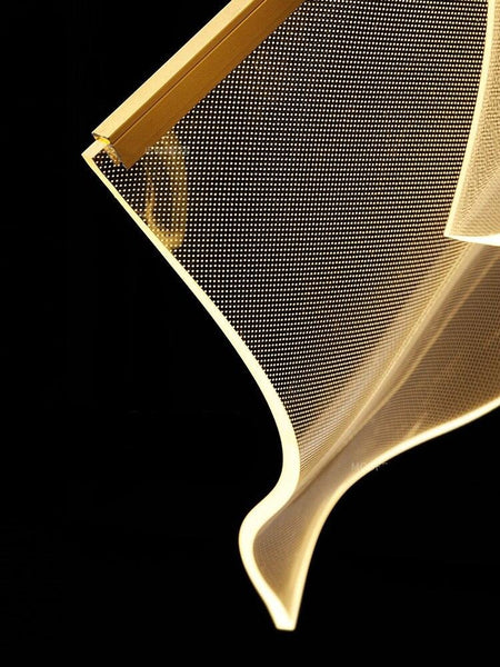 Lights of Scandinavia - Breeze - Kroonluchter. Postmoderne, creatieve LED-kroonluchter. Uniek verlichtingsontwerp met energiezuinige LED-chips die zorgen voor een warme en huiselijke uitstraling met een minimale ecologische voetafdruk. Toepassingen: Woonkamers, slaapkamers, entrees, balkons, trappenhuizen, hoeken, enz. Verlichting Duplex Draaibare Trap Lichtgeleider Hanglamp Woonkamer Verstelbare Armatuur